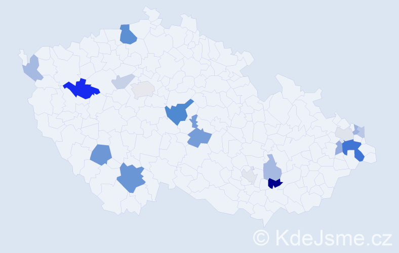 Příjmení: 'Szendreiová', počet výskytů 37 v celé ČR