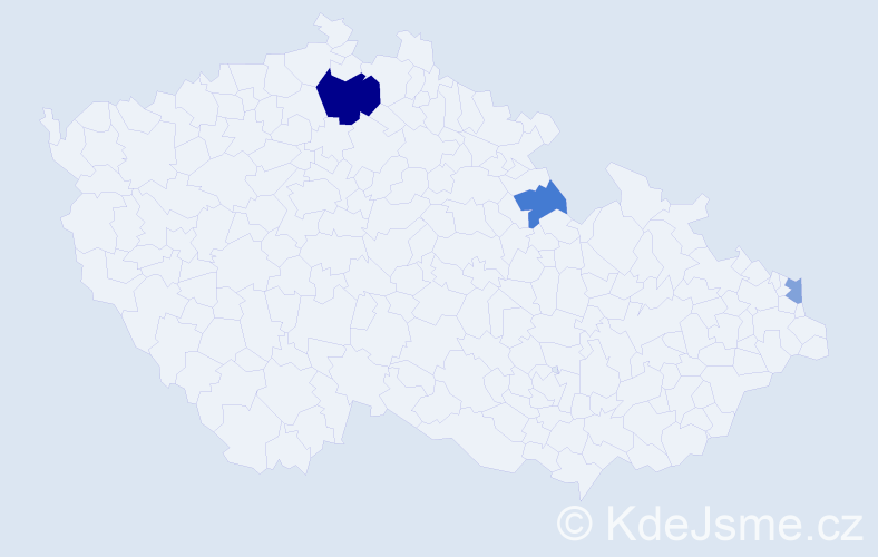 Příjmení: 'Glab', počet výskytů 6 v celé ČR