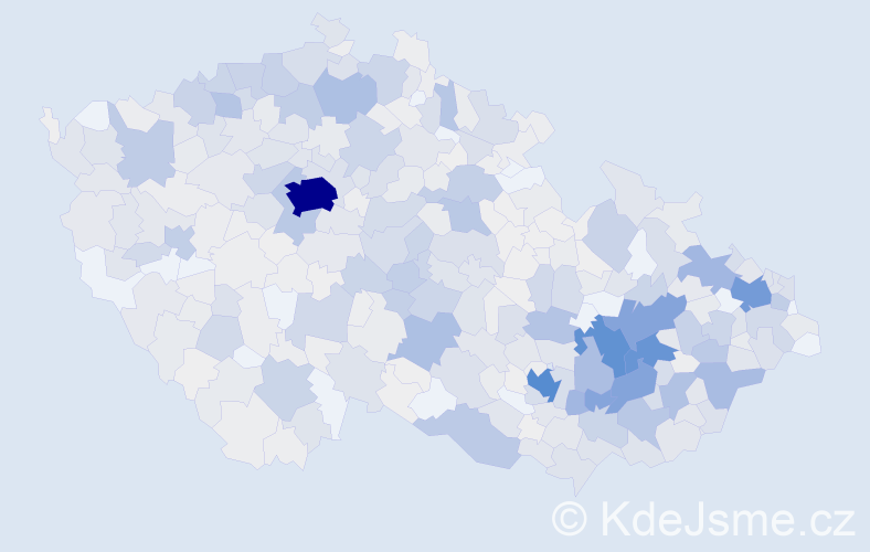 Příjmení: 'Vránová', počet výskytů 3149 v celé ČR