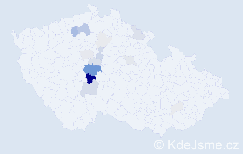 Příjmení: 'Čichovský', počet výskytů 54 v celé ČR