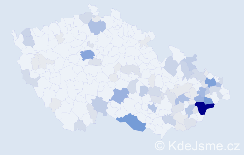 Příjmení: 'Plánka', počet výskytů 269 v celé ČR