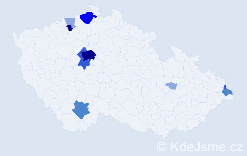 Příjmení: 'Lanz', počet výskytů 26 v celé ČR