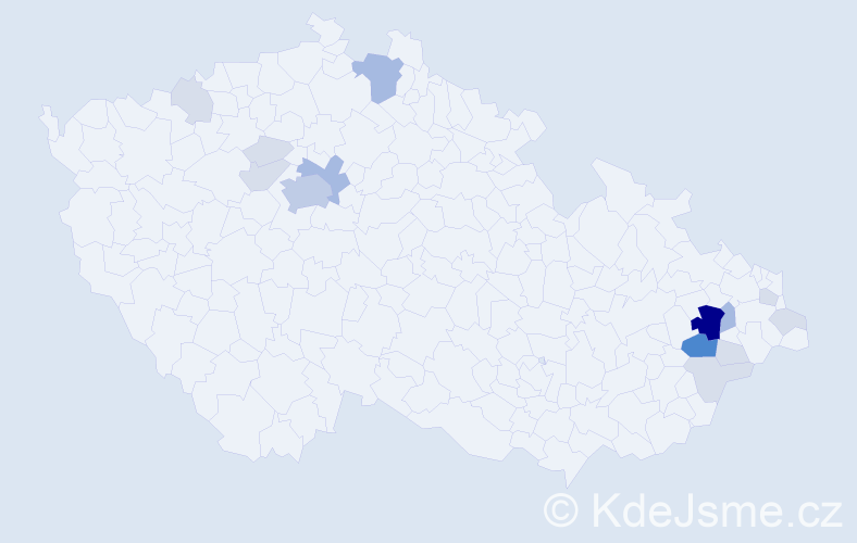 Příjmení: 'Krutilková', počet výskytů 48 v celé ČR