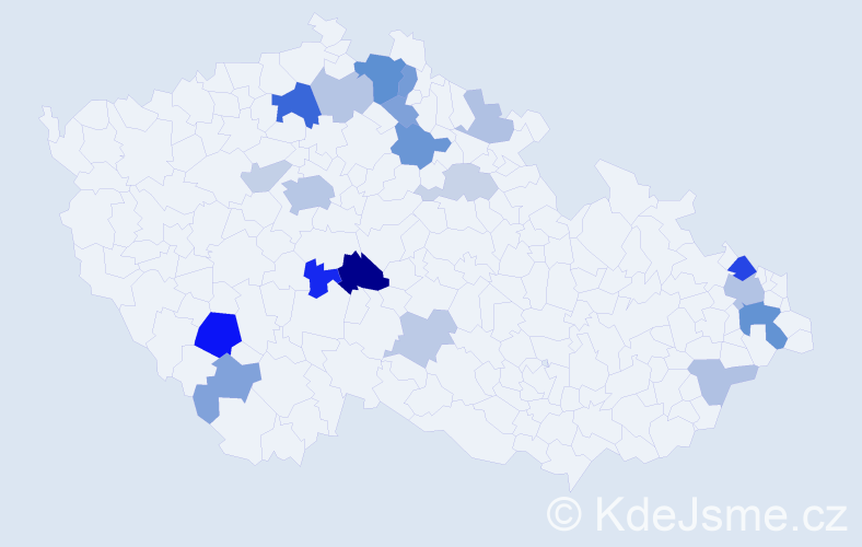 Příjmení: 'Kosáková', počet výskytů 48 v celé ČR