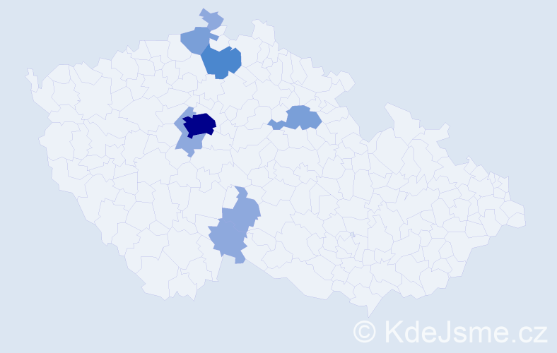 Příjmení: 'Kirchberger', počet výskytů 18 v celé ČR