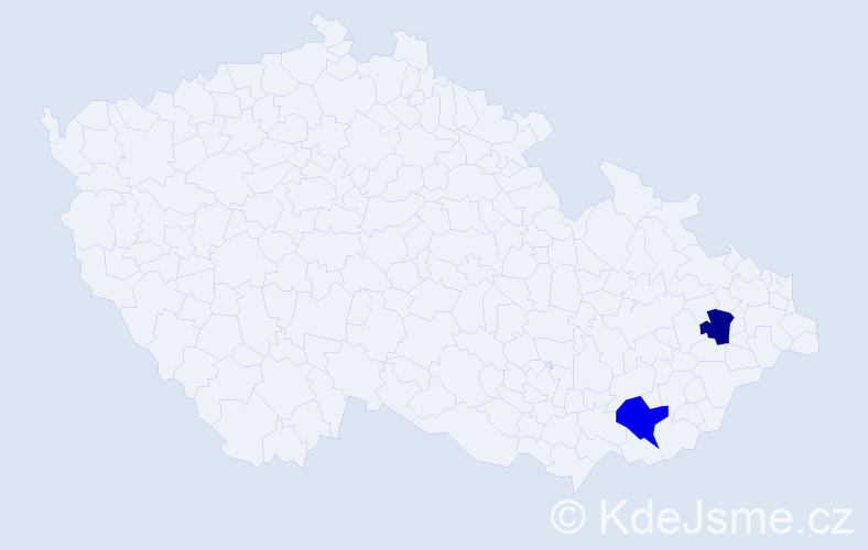 Příjmení: 'Mervaldová', počet výskytů 7 v celé ČR