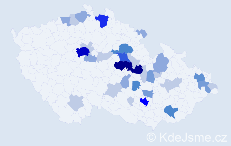 Příjmení: 'Sádecká', počet výskytů 105 v celé ČR