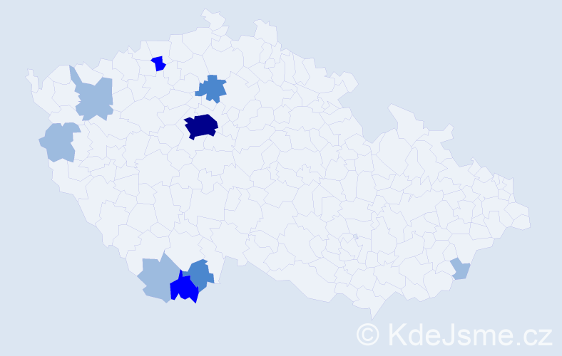 Příjmení: 'Drgoňová', počet výskytů 18 v celé ČR