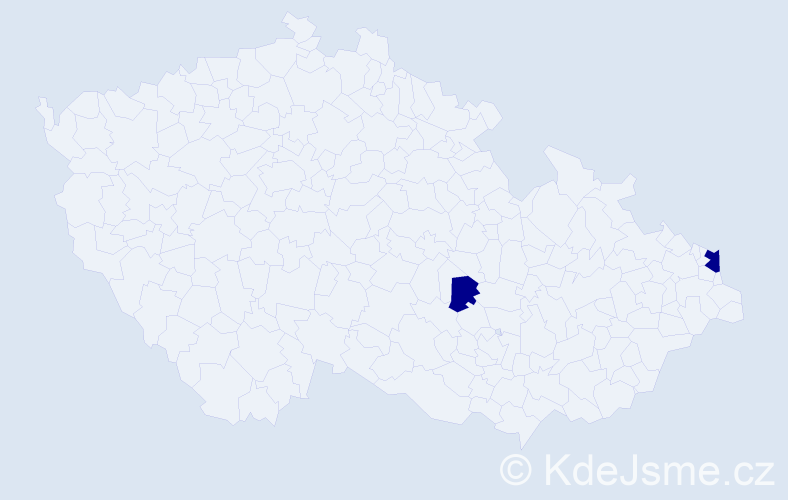 Příjmení: 'Quinetová', počet výskytů 2 v celé ČR