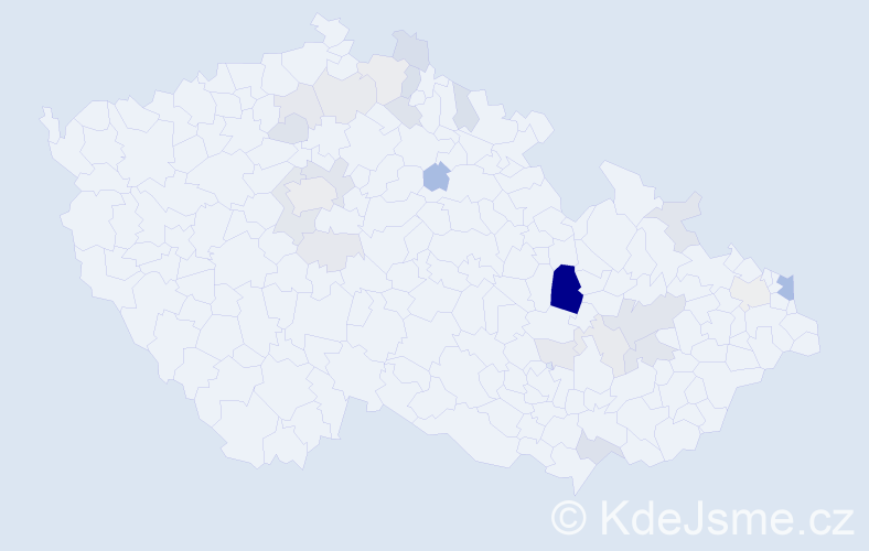 Příjmení: 'Steffanová', počet výskytů 62 v celé ČR