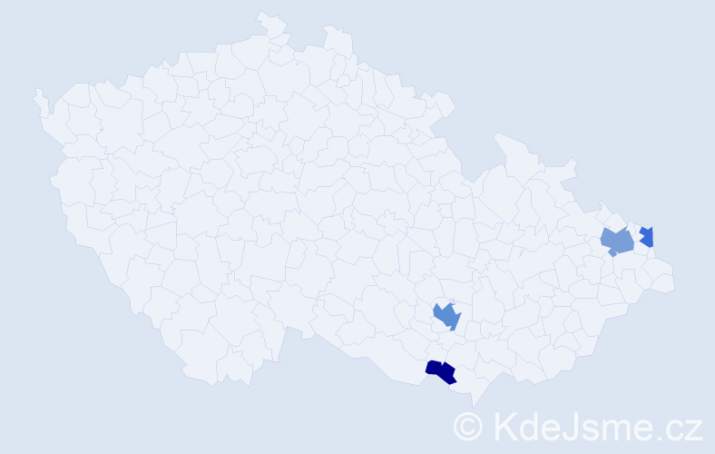 Příjmení: 'Grinvalská', počet výskytů 11 v celé ČR
