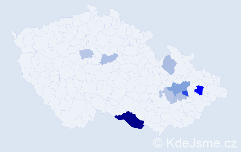 Příjmení: 'Plainer', počet výskytů 28 v celé ČR