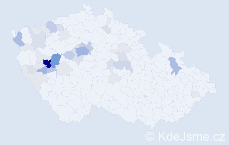 Příjmení: 'Kosnarová', počet výskytů 130 v celé ČR