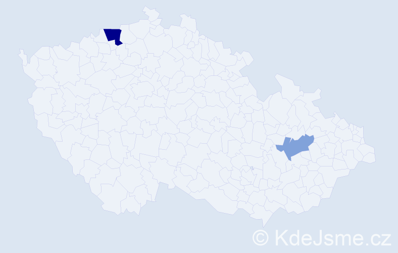 Příjmení: 'Kreitzerová', počet výskytů 4 v celé ČR