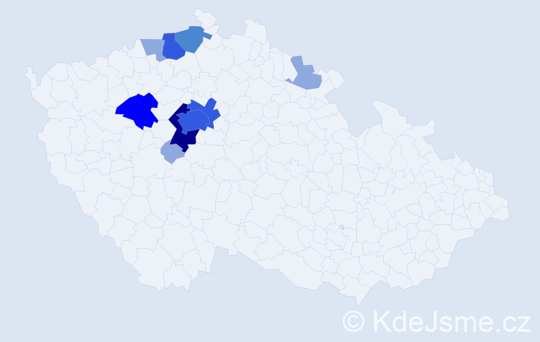 Příjmení: 'Thuma', počet výskytů 23 v celé ČR