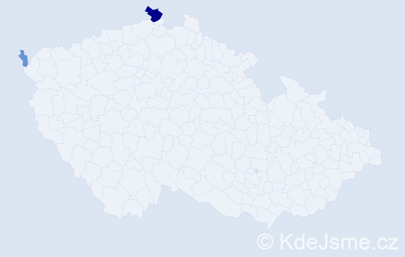 Příjmení: 'Erdenedavaa', počet výskytů 6 v celé ČR