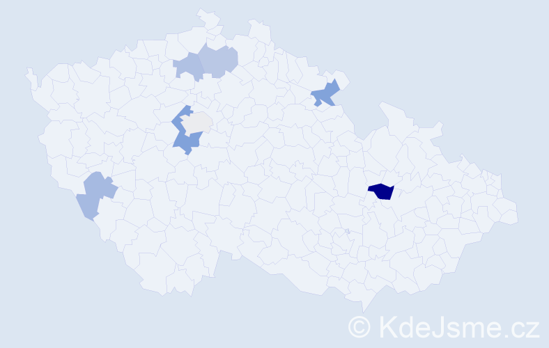 Příjmení: 'Blektová', počet výskytů 12 v celé ČR