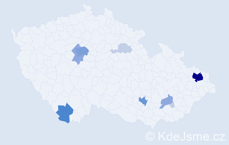 Příjmení: 'Adamíček', počet výskytů 29 v celé ČR