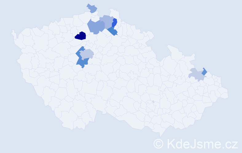 Příjmení: 'Habel', počet výskytů 31 v celé ČR