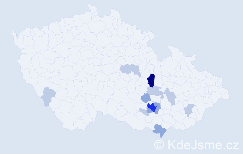 Příjmení: 'Sperát', počet výskytů 29 v celé ČR