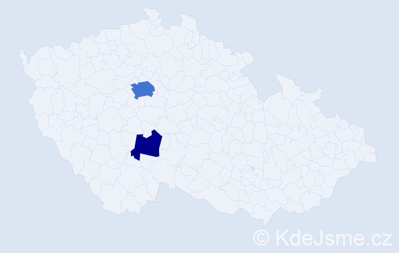 Příjmení: 'Kranjčević', počet výskytů 6 v celé ČR