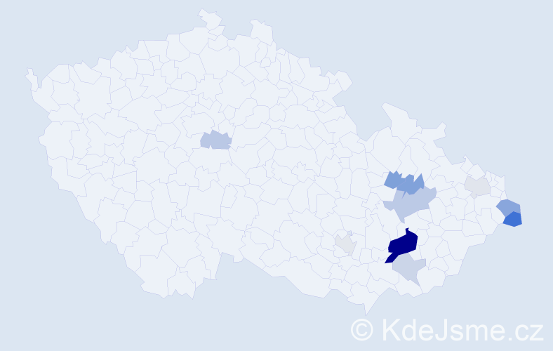 Příjmení: 'Lorenzini', počet výskytů 23 v celé ČR