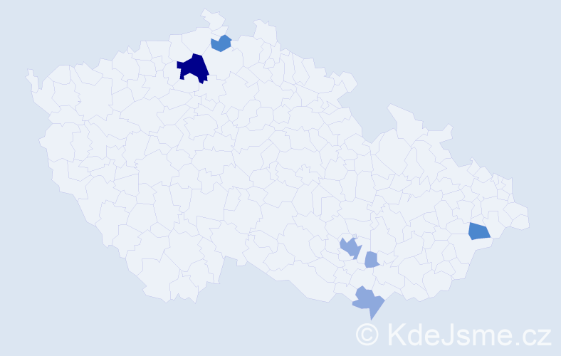 Příjmení: 'Tršková', počet výskytů 12 v celé ČR