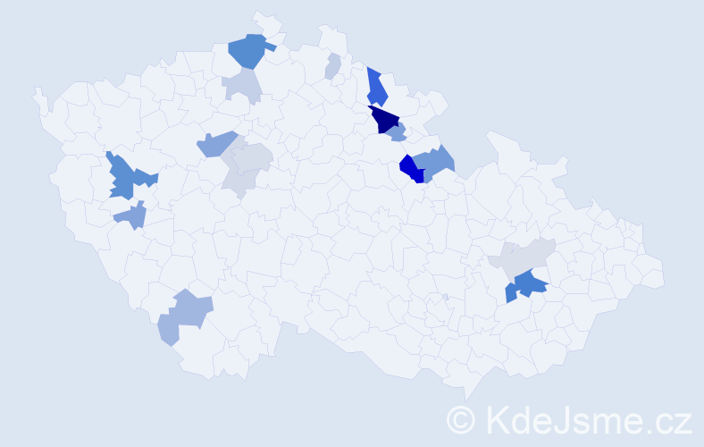 Příjmení: 'Flegel', počet výskytů 49 v celé ČR