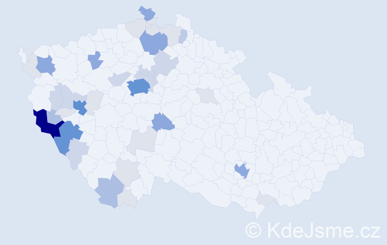 Příjmení: 'Sazamová', počet výskytů 133 v celé ČR