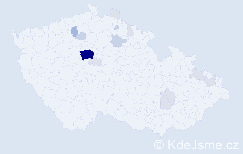 Příjmení: 'Adamička', počet výskytů 43 v celé ČR