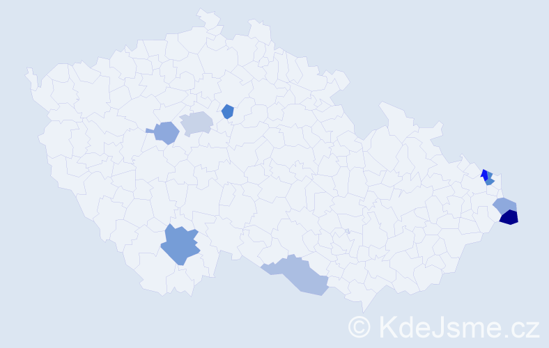 Příjmení: 'Škulec', počet výskytů 18 v celé ČR