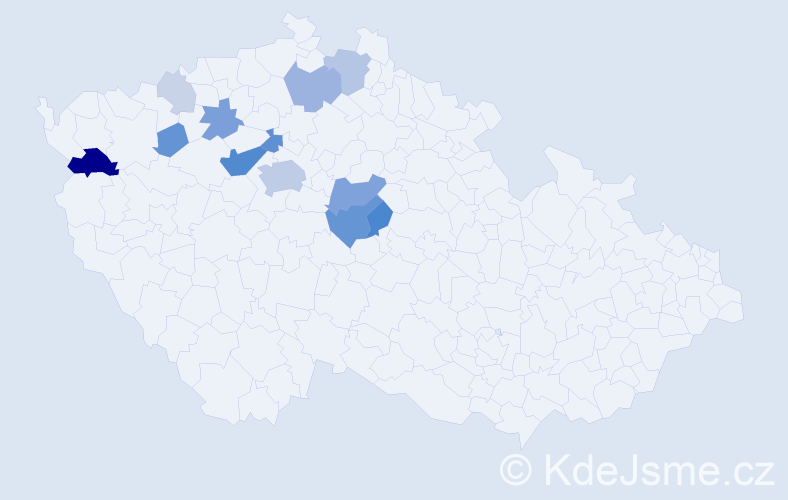 Příjmení: 'Klovrza', počet výskytů 40 v celé ČR