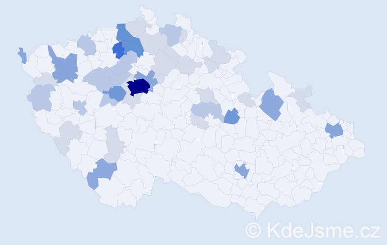 Příjmení: 'Grüner', počet výskytů 118 v celé ČR