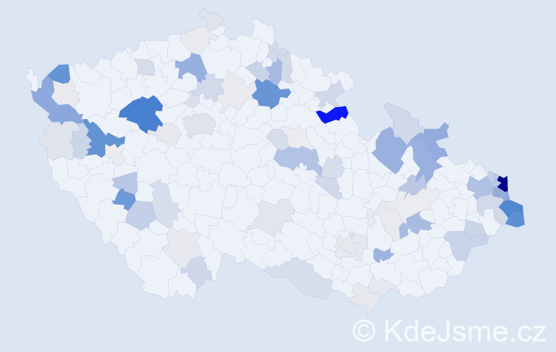 Příjmení: 'Toráč', počet výskytů 326 v celé ČR