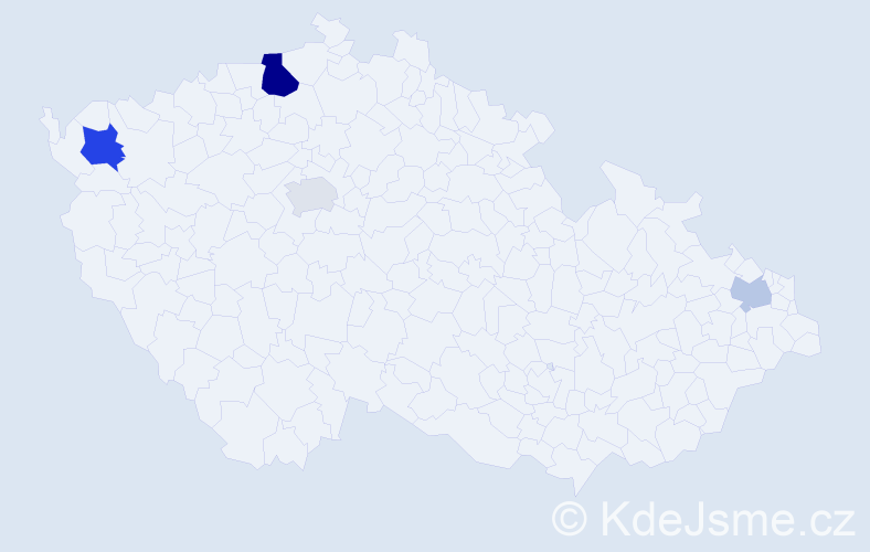 Příjmení: 'Lištiak', počet výskytů 8 v celé ČR