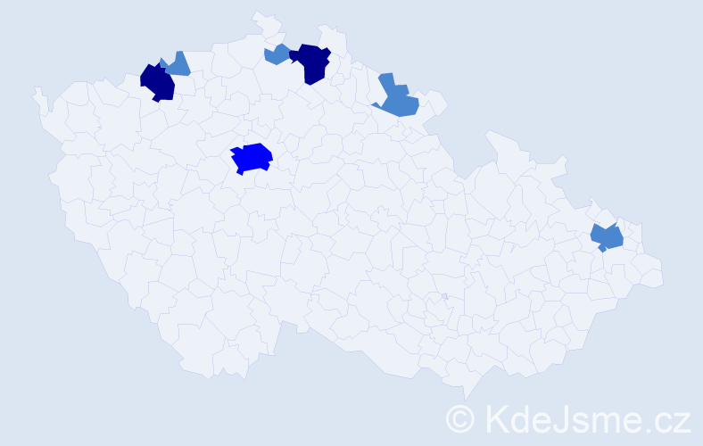 Příjmení: 'Prokopčák', počet výskytů 12 v celé ČR
