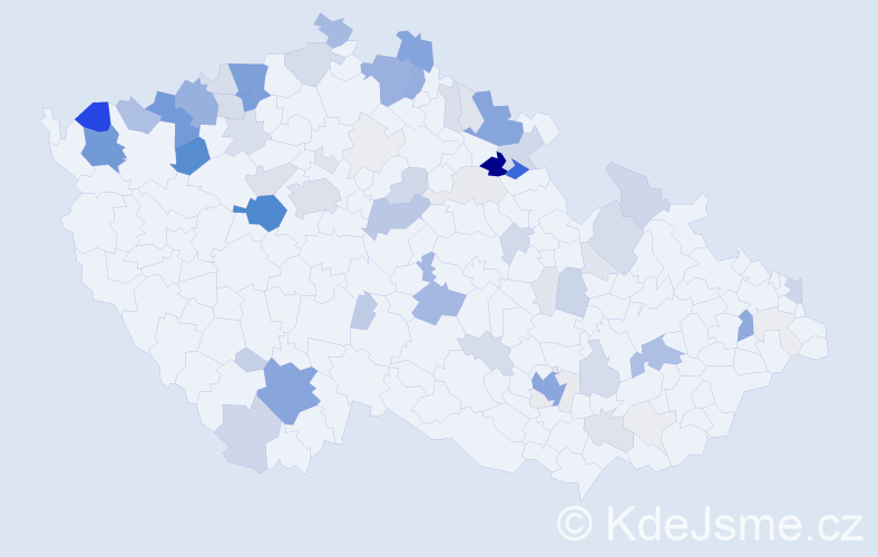 Příjmení: 'Kroka', počet výskytů 403 v celé ČR