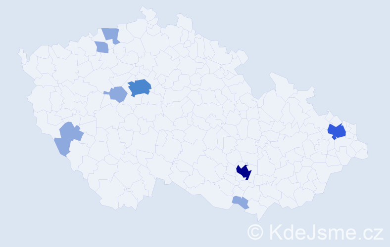 Příjmení: 'Feld', počet výskytů 15 v celé ČR