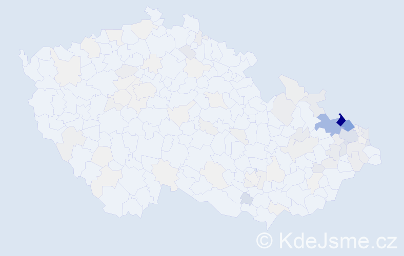 Příjmení: 'Halfar', počet výskytů 572 v celé ČR