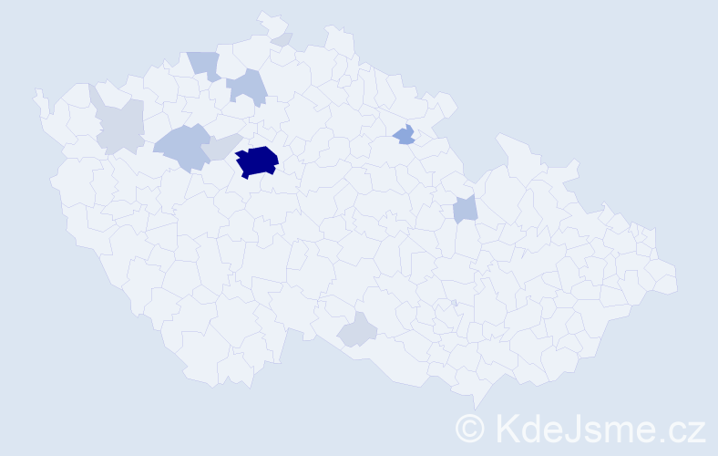 Příjmení: 'Brouk', počet výskytů 32 v celé ČR