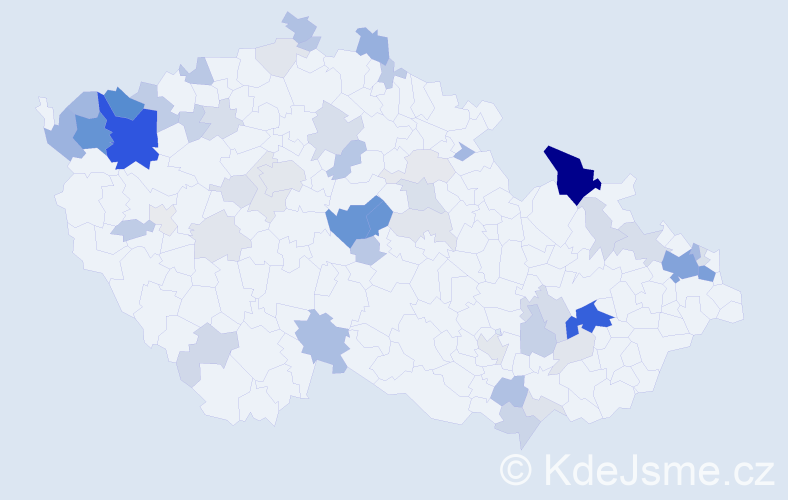 Příjmení: 'Goga', počet výskytů 184 v celé ČR