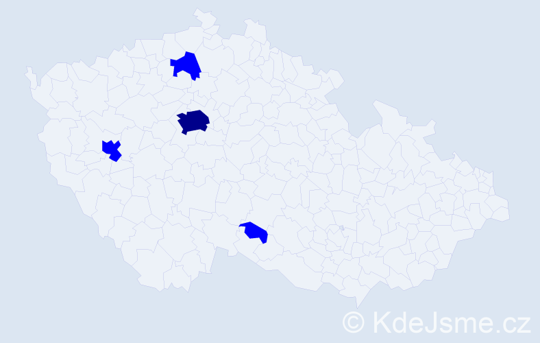 Příjmení: 'Lukecha', počet výskytů 5 v celé ČR