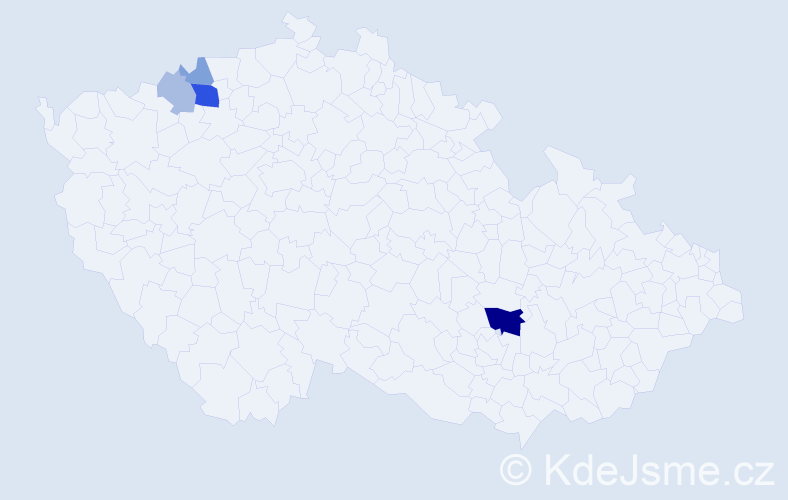 Příjmení: 'Reka', počet výskytů 11 v celé ČR