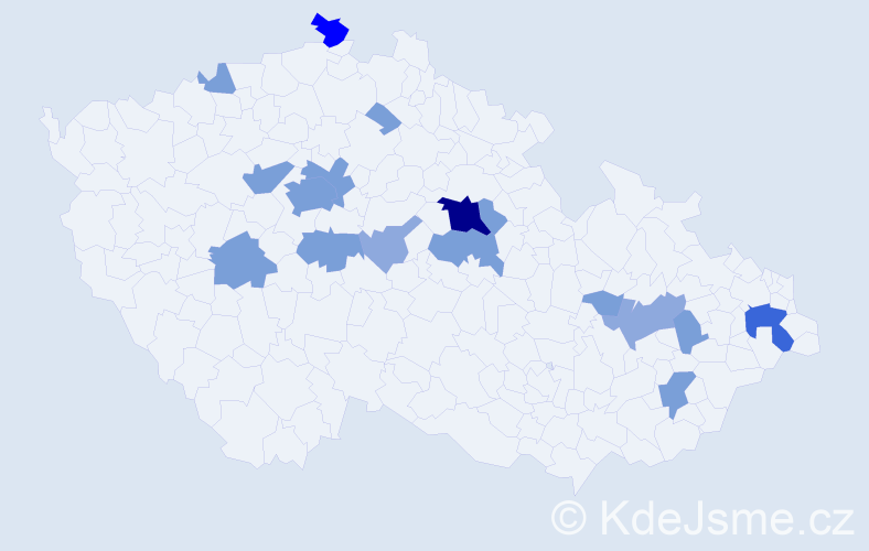 Příjmení: 'Votápka', počet výskytů 42 v celé ČR