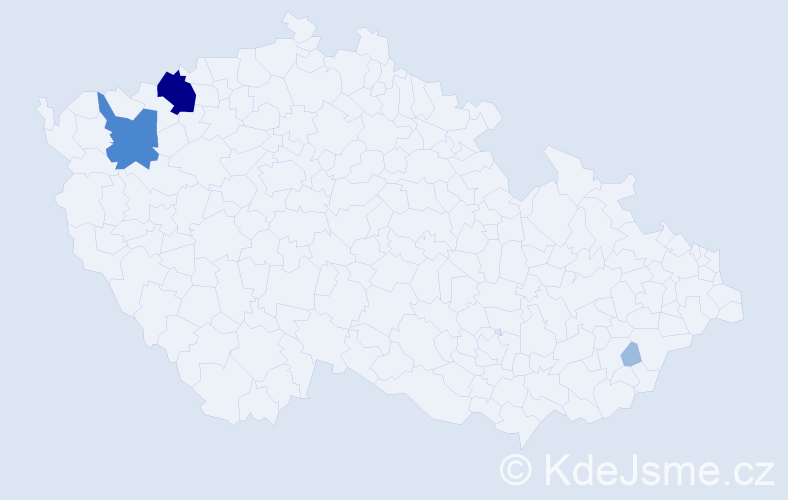 Příjmení: 'Lefík', počet výskytů 7 v celé ČR