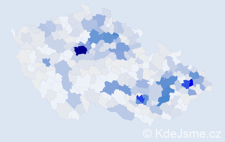 Příjmení: 'Bajerová', počet výskytů 1369 v celé ČR