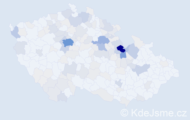 Příjmení: 'Faltus', počet výskytů 597 v celé ČR