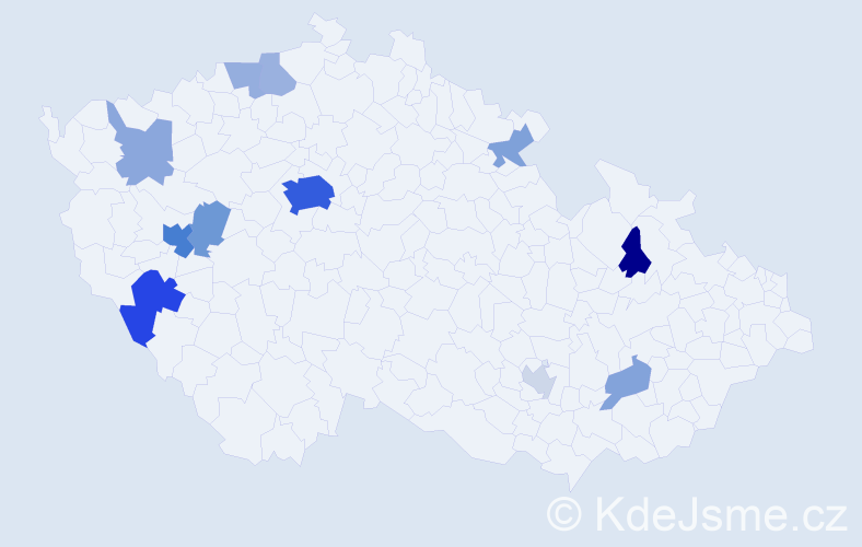 Příjmení: 'Sydorenko', počet výskytů 38 v celé ČR