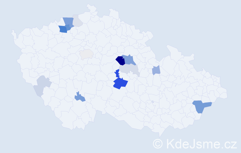 Příjmení: 'Gadžorová', počet výskytů 49 v celé ČR