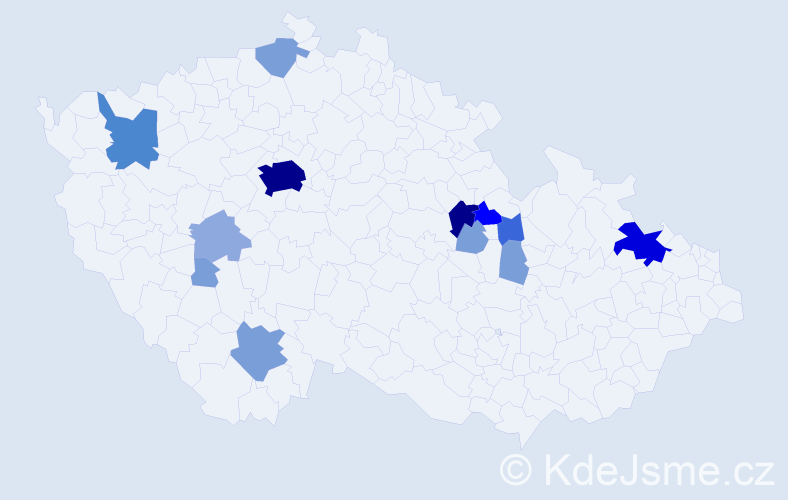 Příjmení: 'Krummer', počet výskytů 43 v celé ČR